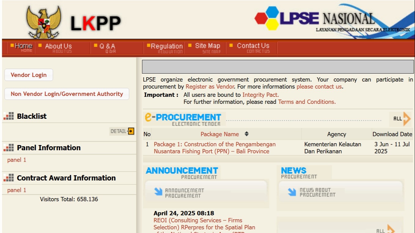 Construction of the Pengambengan Nusantara Fishing Port (PPN) – Bali Province